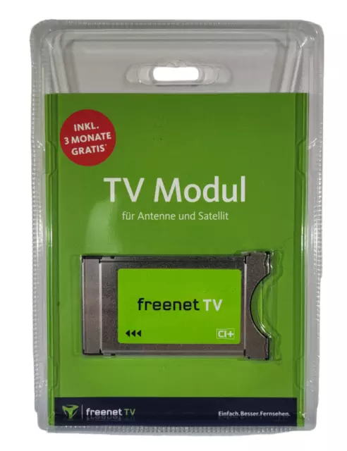 Freenet TV Modul für Antenne und Satellit CI+ Modul Inklusive 3 Monate Gratis*