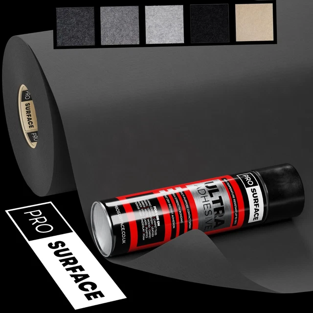 10 Sqm Camper Van Lining Carpet Kit - Super Stretch, Includes 5 Cans Trimfix Adhesive, Contour Stretch