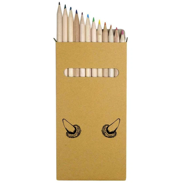 12 x 'Hörner' lang 178 mm Buntstifte/Bleistift-Set (PE00051105)