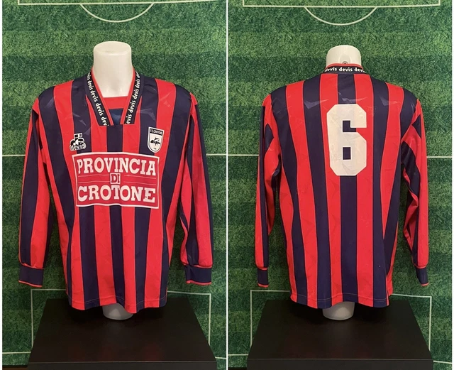 MAGLIA CALCIO CROTONE MATCH WORN Devis 1997 1998 n°6