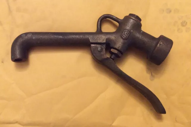 Vintage SHERMAN Solid Brass Squeeze Handle Hose Watering Faucet/Nozzle    6