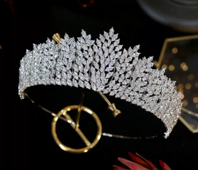 Bridal Rhinestone Crystal Princess Tiara Crown Wedding Prom Headband Hair Band