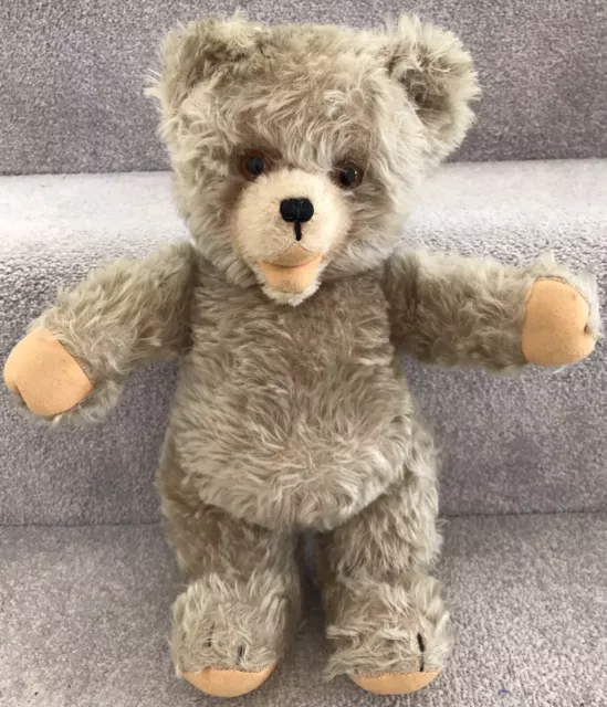 Antique Vintage Schuco Bigo Bello Mohair Teddy Bear W/ Squeaker & Tag 1950s