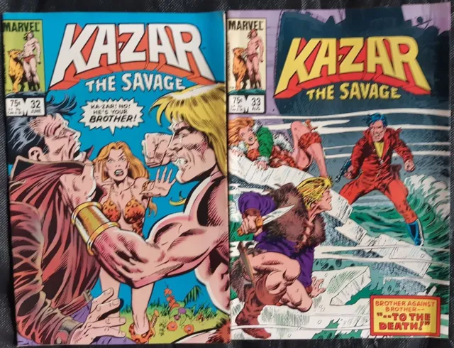 KA-ZAR The Savage, Issues # 32 + 33, Marvel Comics, 1984
