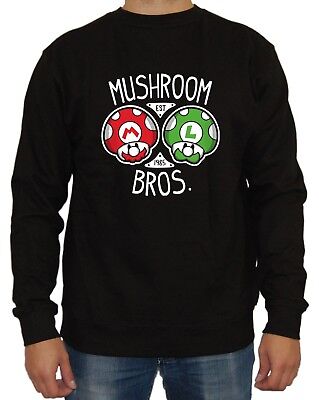 Mushroom Bros Sweater Fun Konsole Super Zocken Mario Luigi Yoshi Wario Gamer