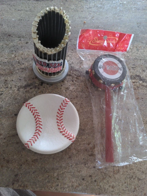Boston Red Sox 2007 World Series Champions Trophy Paperweight & Tomtom & dish