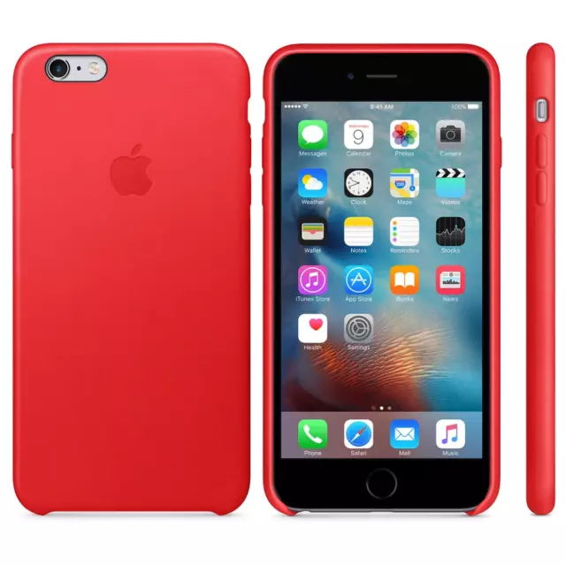 Authentique Officiel Apple IPHONE 6 Plus/6S Plus Cuir Étui - (Produit) Rouge