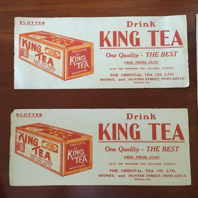 Vintage Advertising Ink Blotter King Tea "Rare" Old Fountain Pen Ink Blotter