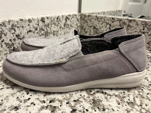 MENS GRAY CLARKS Slip On Shoes 9.5 Tac System $20.00 - PicClick