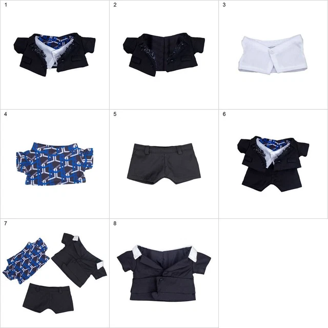 Pantaloncini Top Vestiti per bambole 20cm Outfit Vestiti di peluche 2