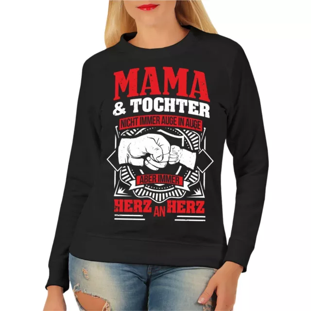 Frauen Damen Sweatshirt Mama & Tochter Mutti Mutter Geschenk Geburtstag Familie