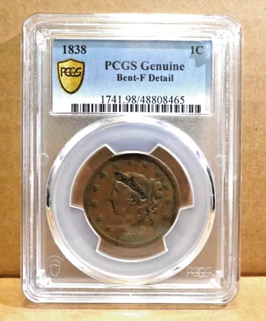 1838 PCGS 1C Coronet Head Large Cent