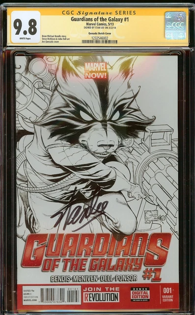 Guardians of the Galaxy #1 CGC 9.8, 1:150 Sketch Variant Signed Stan Lee 2013