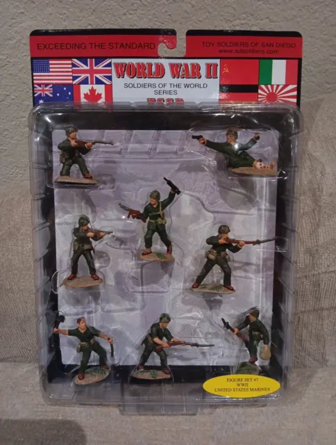 NEW in SEALED pkg~TOY SOLDIERS of SAN DIEGO ~Figure Set #7~ WWII US MARINES~MINT