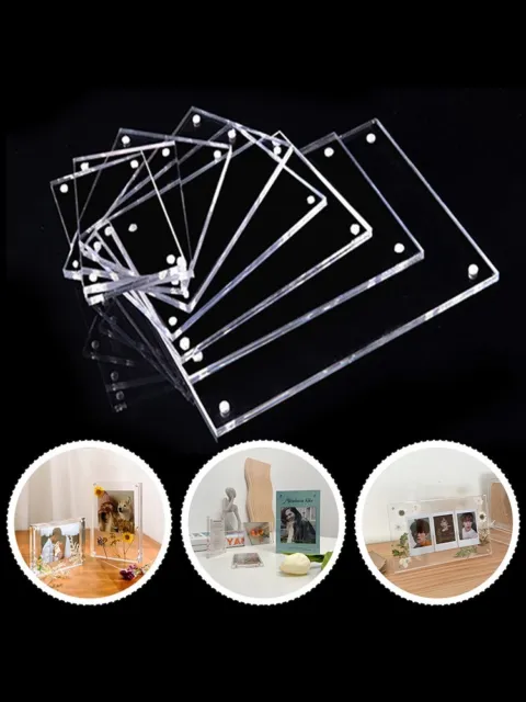 Transparent Acrylic Photo Double-Sided-Clear Picture-Frame-Magnetic-Photo-Block