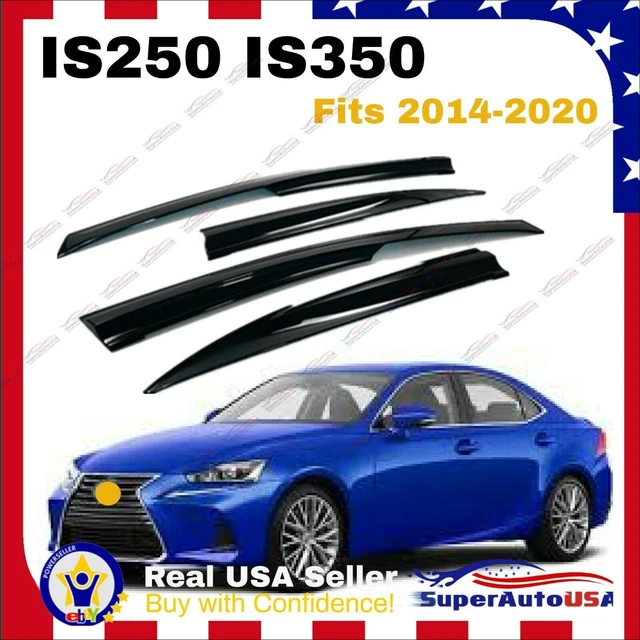 ウィンドウバイザー 2014-20 LEXUS VISOR IS350 IS250 ON FOR SMOKE VIP VIPスタイルの煙の色合いの窓バイザー CLIP TINTED WINDOW IS200T STYLE