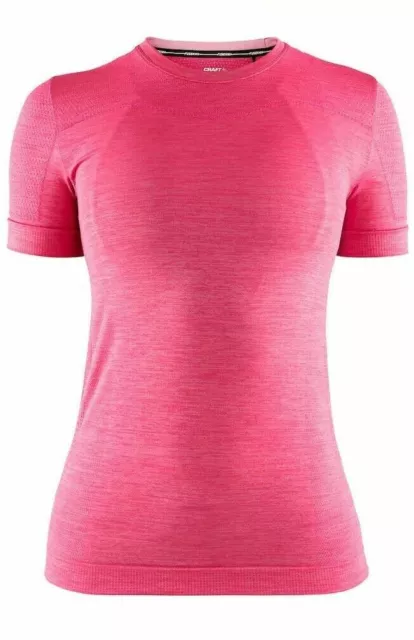 Craft Fuseknit Comfort Running Short Sleeve Baselayer Top, Pink, X-Large RRP £25