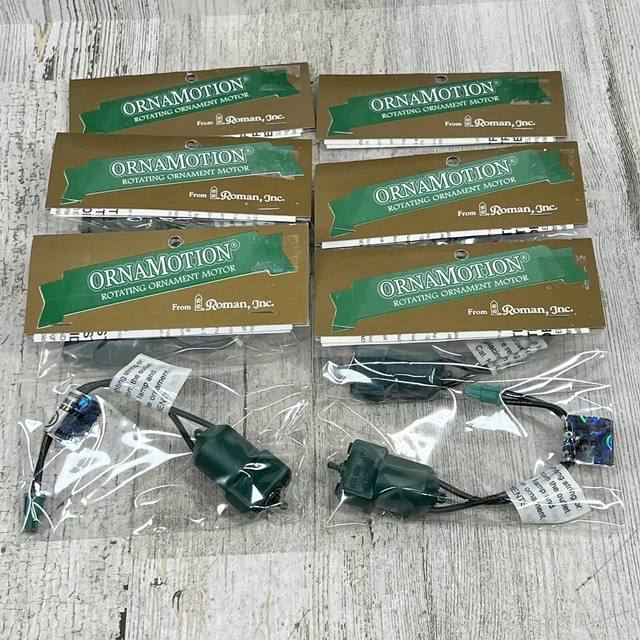 Lot of 6 Ornamotion Rotating Ornament Motors by Roman Inc - VTG - New/Old Stock