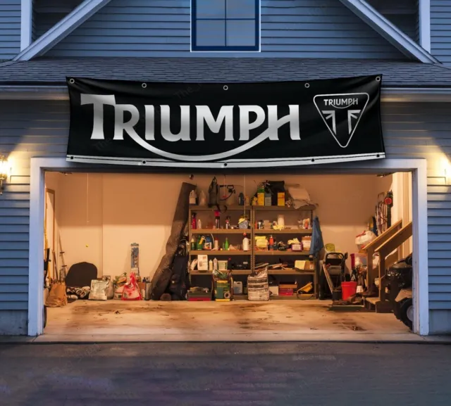 Triumph – bannière de motos 2x8 pieds, drapeau de course de Moto, décor...