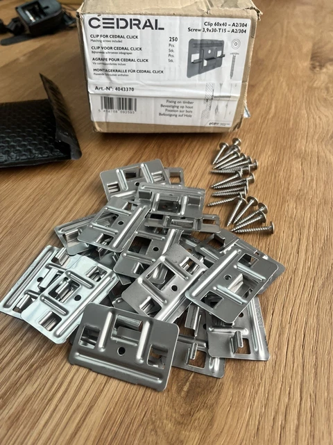 Tg Cladding Clips CEDRAL CLICK CLADDING Clips and Screws Stainless Steel Pack of 20 £16. ...