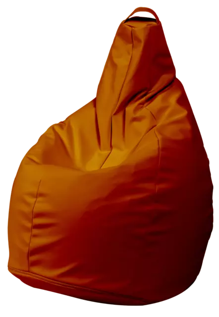 Poltrona Sacco Pouf Puf Pouff Puff Beanbags In Ecopelle Pieno Arancio