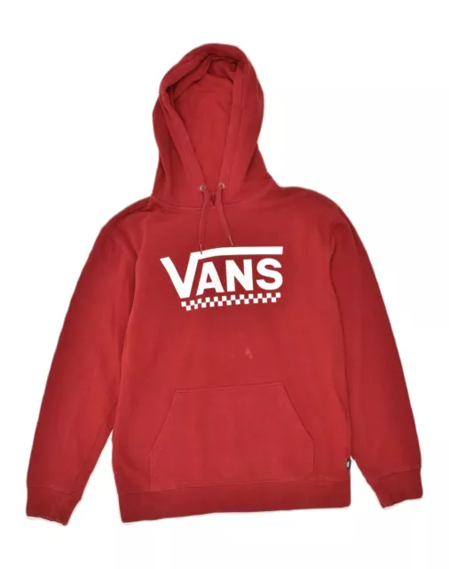 Felpa con cappuccio VANS da uomo grafica cotone rosso medio AU10