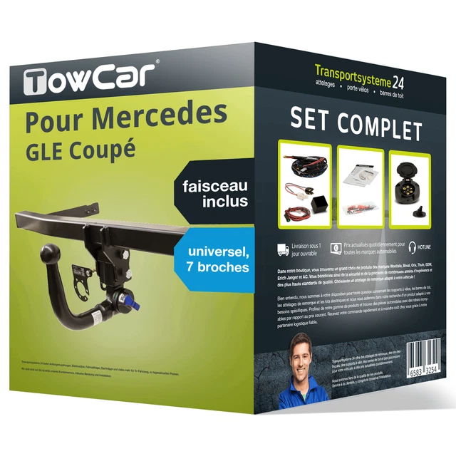 Attelage Amovible Pour Mercedes GLE ML + Câblage 7 Broches - Réf 23047/ML11 - Neuf
