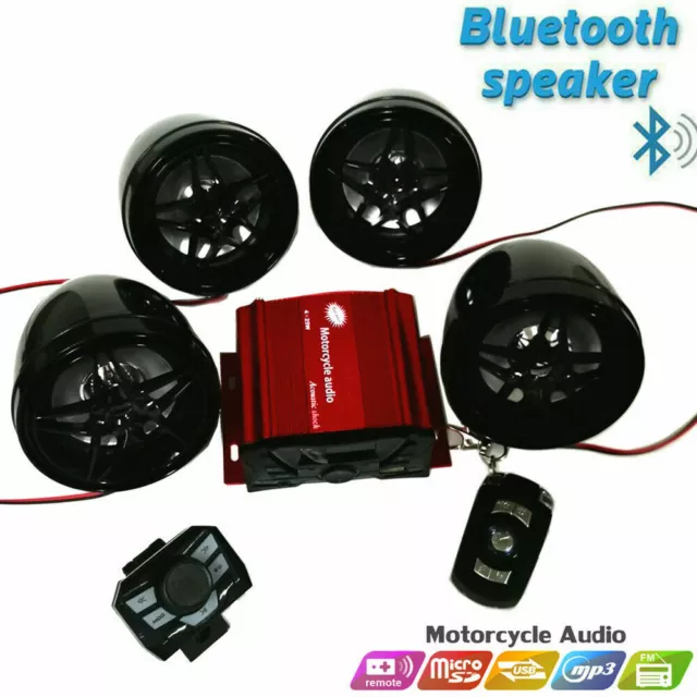 Golf Car Cart MP3 Bluetooth Player Speaker FM Radio AMP Stereo  Remote Control