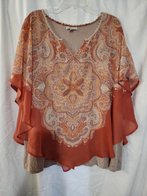 women's size 2x Multicolor blouse