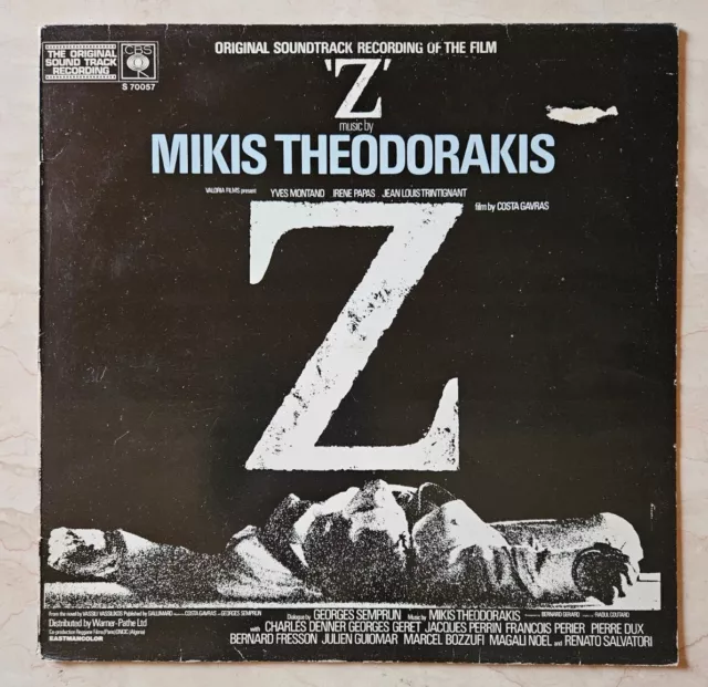 Mikis Theodorakis - Z - Orginal Soundtrack  - LP  - 1969 - CBS