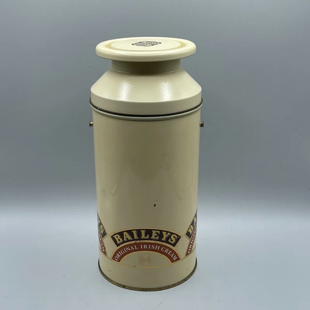 BAILEYS ORIGINAL IRISH Cream Collectible Tin Milk Can Canister Beige
