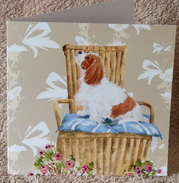 Cavalier King Charles Spaniel Dog Greeting Card 18 Sandra Coen Artist