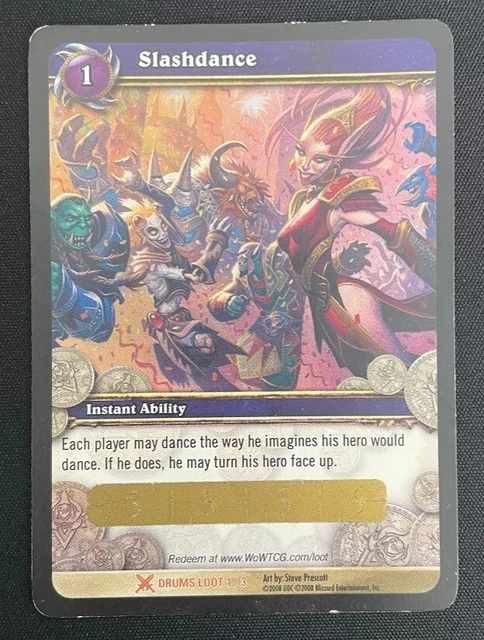 World of Warcraft Slashdance TCG Loot Card - Unscratched