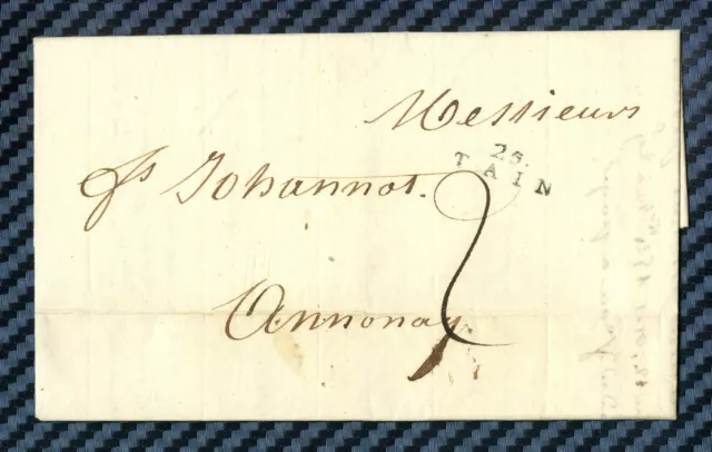 -= Lettre de TAIN (Drôme) pour ANNONAY (Ardèche) - 1819 =-