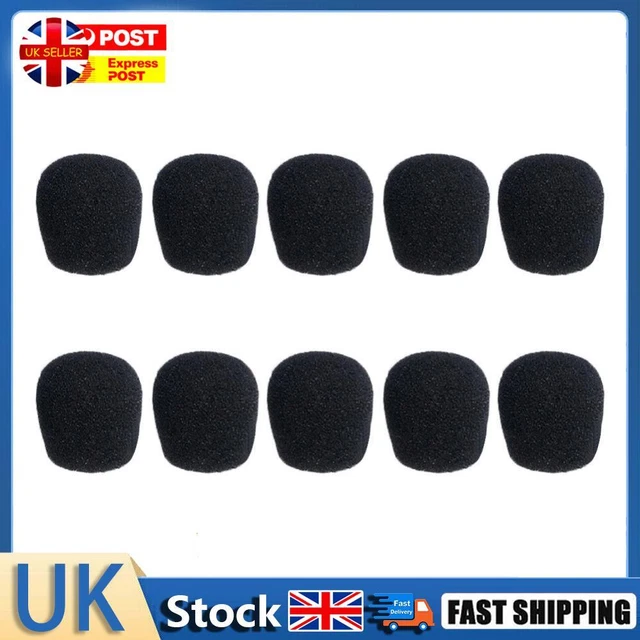 10pcs 25mm Replacement Microphone Cover Mic Windscreen Windshied Headset Foam Ho
