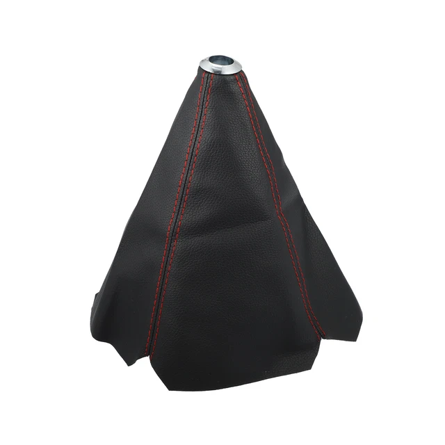 Cache-Poussière Levier Vitesse Anti-Poussière Univerel Voiture Tapis PVC Rouge