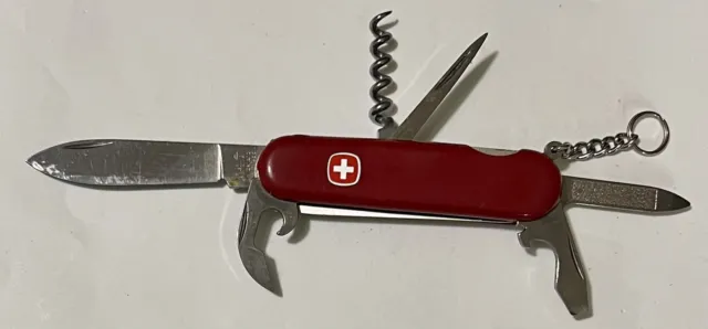 Vintage WENGER DELEMONT Swiss Army Knife Red 85mm