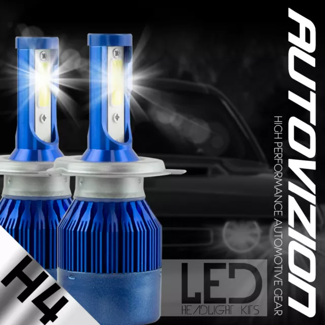 H4 9003 HB2 Cree LED Headlight Kit Hi/Low beam 488W 6000K Bulbs 48800LM HID Pair