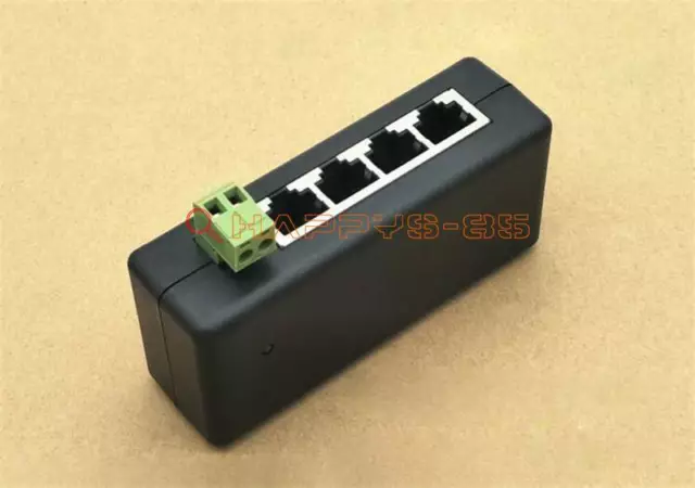 1PC4 port PoE Injector power supply for Camera AP support 12V 24V 48V
