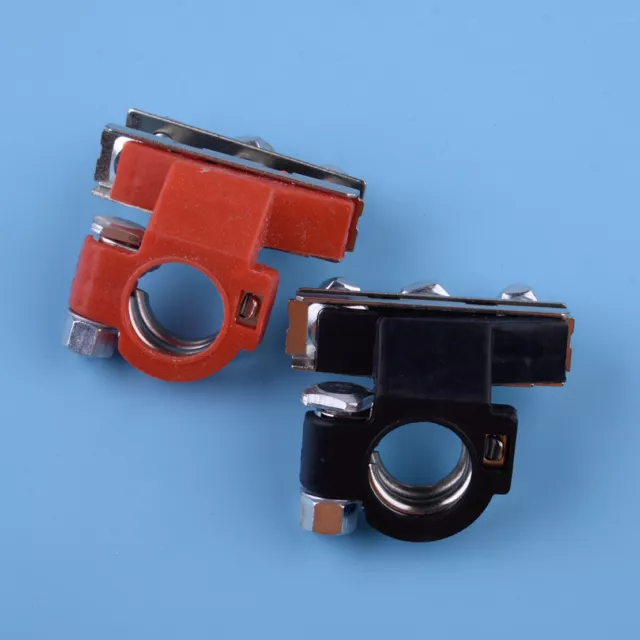 2x Car Marine Battery Terminals Connectors Top Post Positive Negative Ends