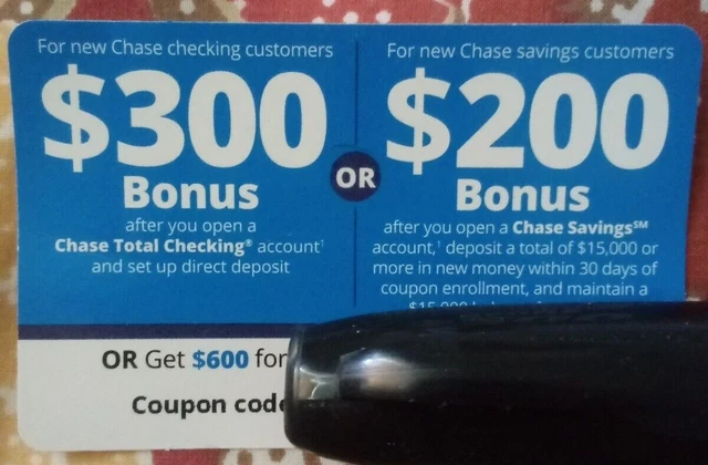 Chase savings coupon 300 shop
