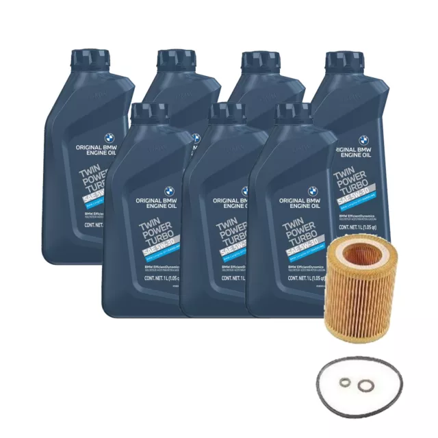 7-Quarts 5w30 Genuine BMW Synthetic Motor Oil &1 Oil Filter For BMW
