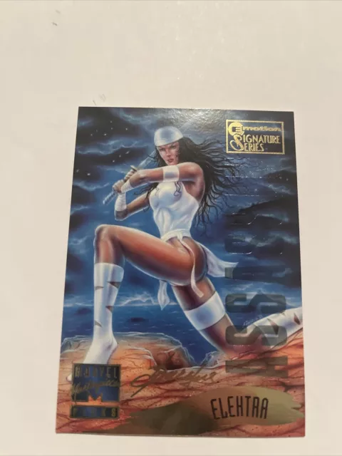 1995 Marvel Masterpieces ELEKTRA EMOTION GOLD FOIL SIGNATURE SERIES #124