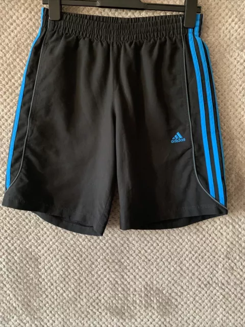 Adidas Men's athletic Climate shorts black with  blue strips size S