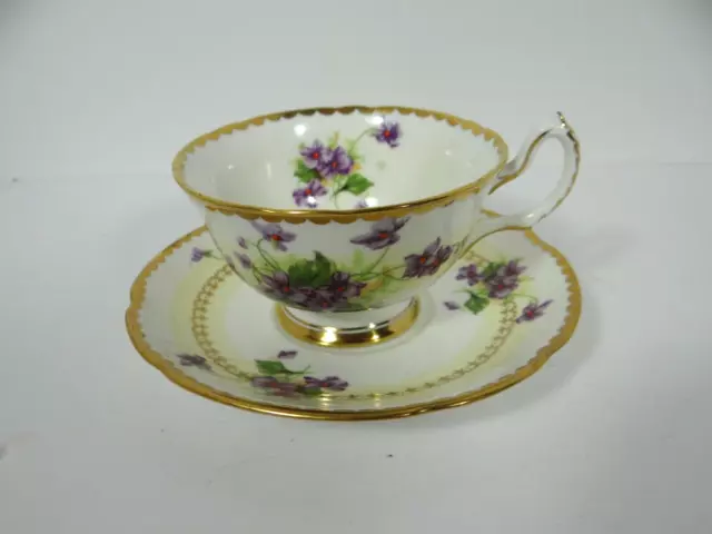 Royal Stuart Spencer Stevenson Tea Cup & Saucer Violet Floral