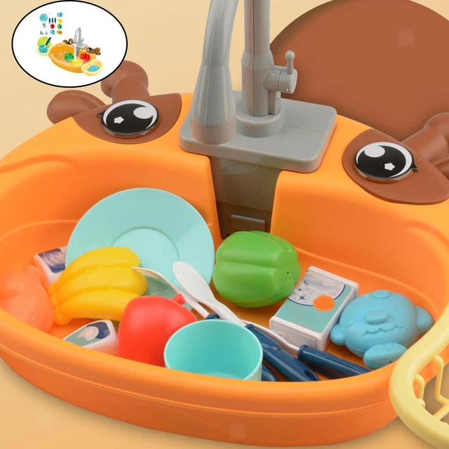 Jouets d'évier de cuisine, accessoires sensoriels nettoyage Montessori en