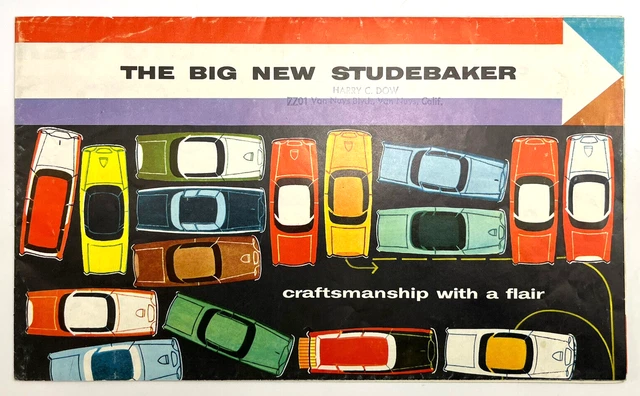 Vintage Big New 1956 Studebaker President Commander Champion Folding Poster Ad