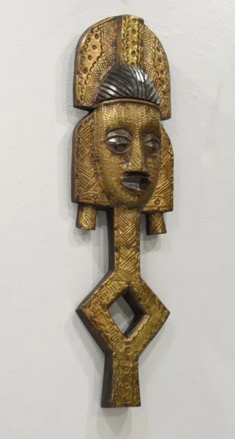 African Mask Bakota Reliquary Gabon Africa Brass Ancestor Mask 2
