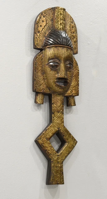 African Mask Bakota Reliquary Gabon Africa Brass Ancestor Mask 2