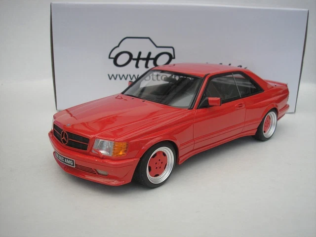 Miniature Ottomobile Mercedes-Benz W126 560 SEC 1986 - Rouge Signal 568 - Échelle 1/18